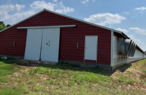 Red poultry barn